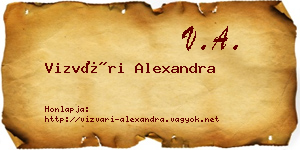 Vizvári Alexandra névjegykártya