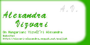 alexandra vizvari business card